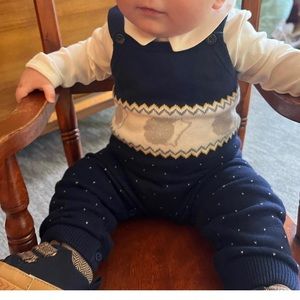 Janie and Jack Hedgehog Sweater Overall holiday